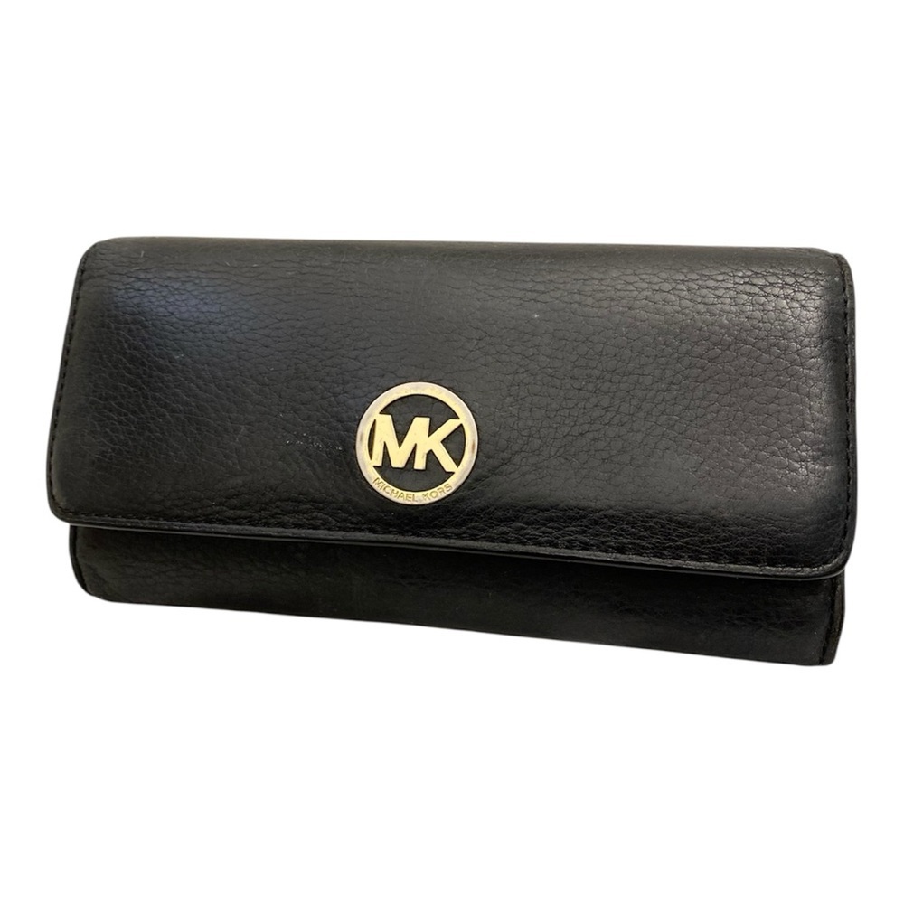 Michael Kors Black Wallet with Gold Logo